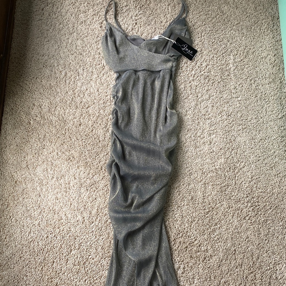SILVER & GOLD MAXI DRESS